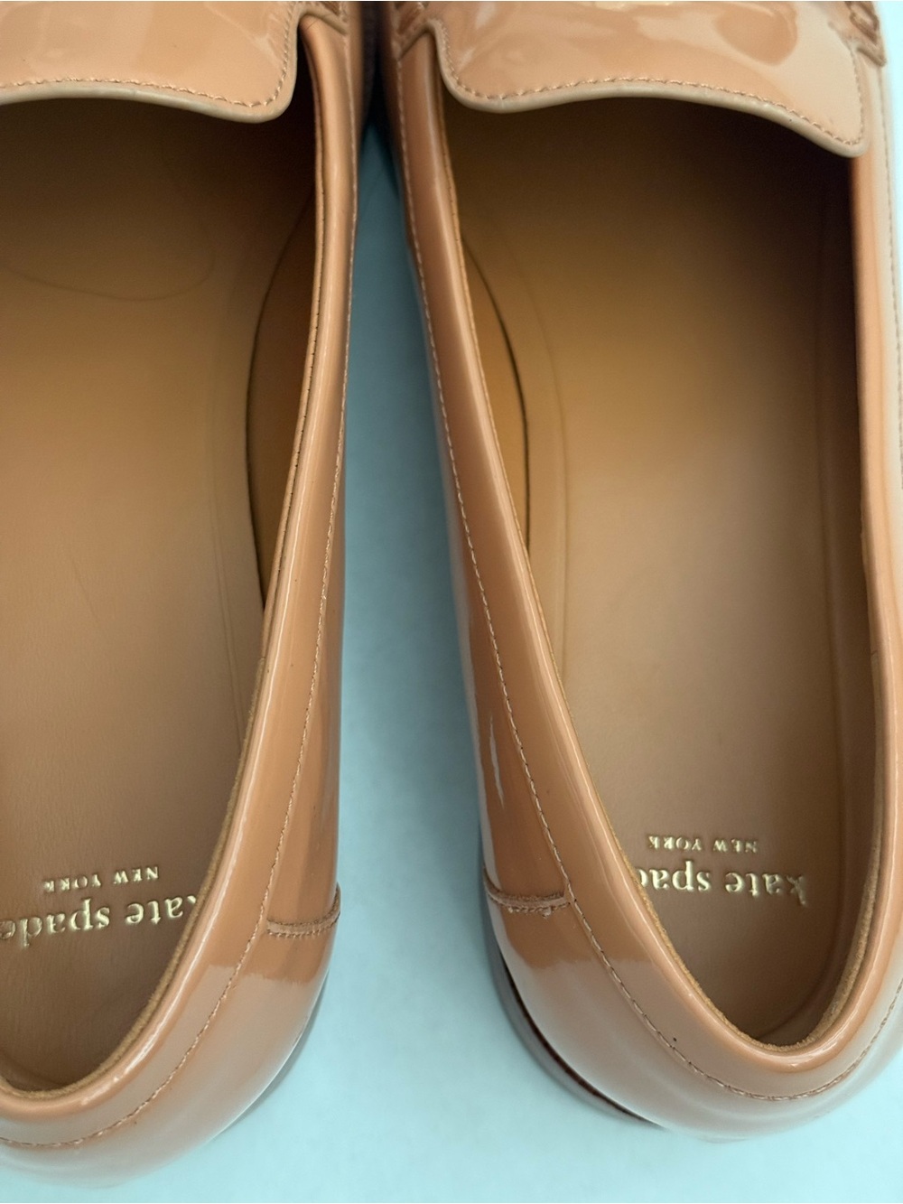 kate spade Beige Bow Leather Loafers Size 11 NEW - Picture 7 of 13